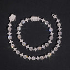 VVS Moissanite 8mm Starburst Tennis Bracelet S925 Silver