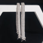 GL Iced Out S925 Silver Double Row Moissanite Diamond Tennis Necklace
