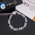 VVS Moissanite Infinity Bracelet 925 Silver 8.5mm Iced Out Chain