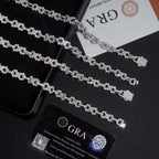 VVS Moissanite Infinity Bracelet 925 Silver 8.5mm Iced Out Chain