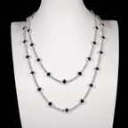 GL Black Onyx Clover 925 Silver Moissanite 3mm 5mm Tennis Chain