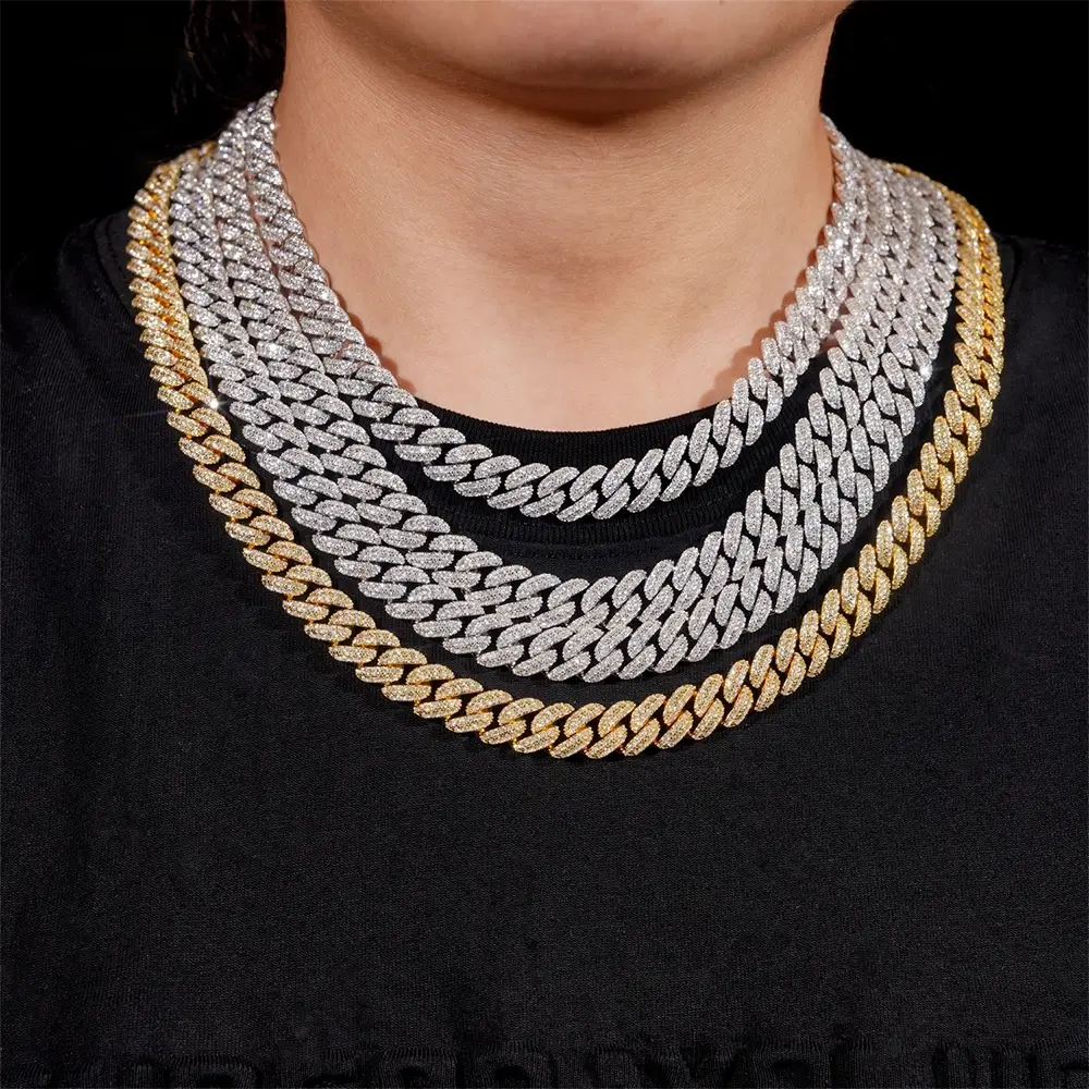 GL 10mm 2 Rows short buckle Cuban Chain