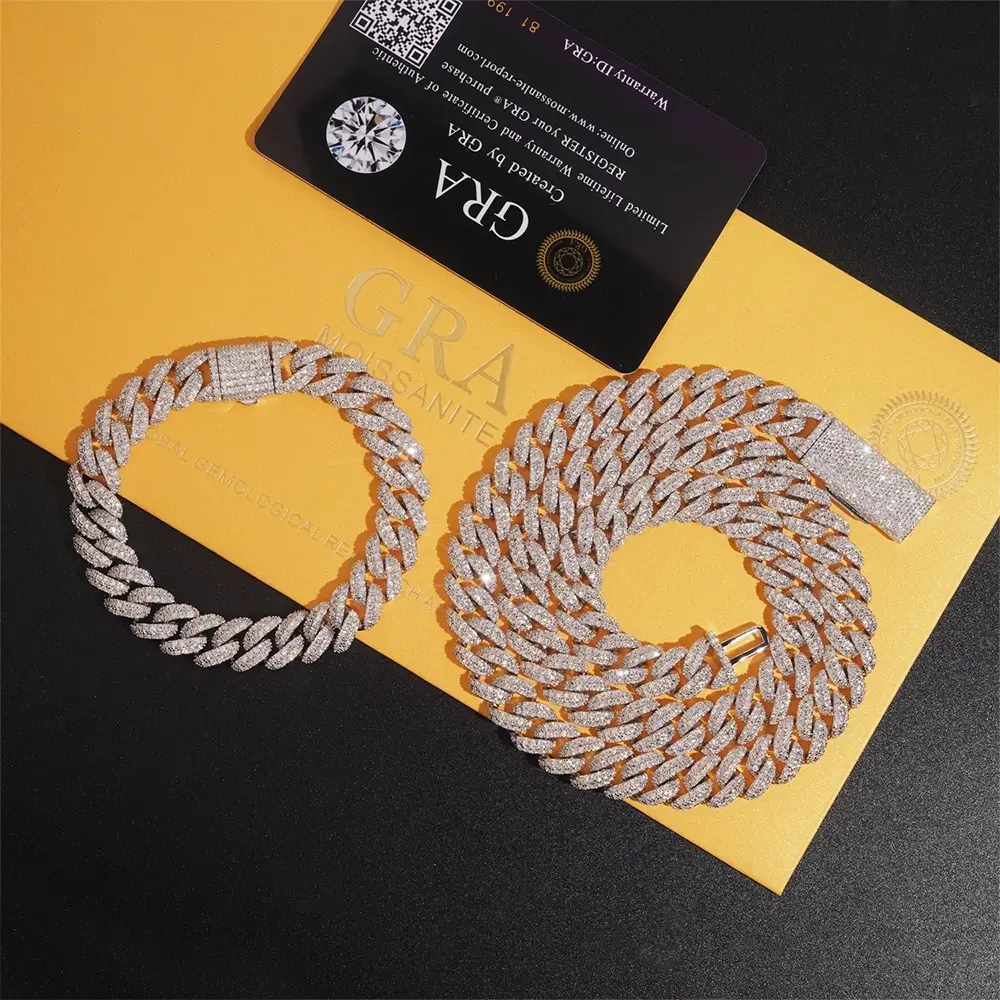 GL 10mm 2 Rows short buckle Cuban Chain