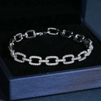 6.9MM VVS Moissanite Infinity Cuban Bracelet 925 Silver