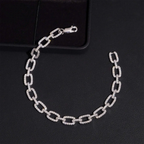 6.9MM VVS Moissanite Infinity Cuban Bracelet 925 Silver