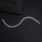 6.9MM VVS Moissanite Infinity Cuban Bracelet 925 Silver