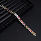 Emerald Cut VVS Color Moissanite Diamond Tennis Bracelet