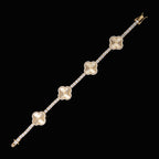 GL Four Leaf Clover 925 Silver Moissanite 3mm Tennis Chain