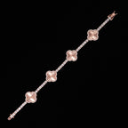 GL Four Leaf Clover 925 Silver Moissanite 3mm Tennis Chain