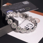 10MM Smiling Face VVS Moissanite Bracelet