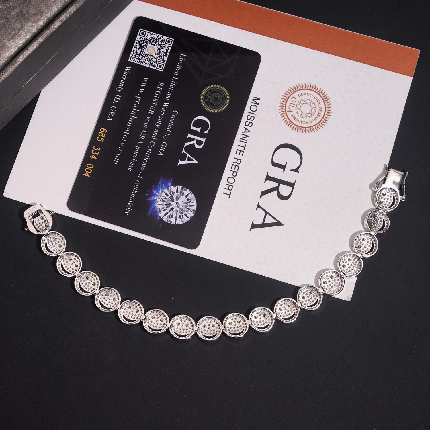 10MM Smiling Face VVS Moissanite Bracelet