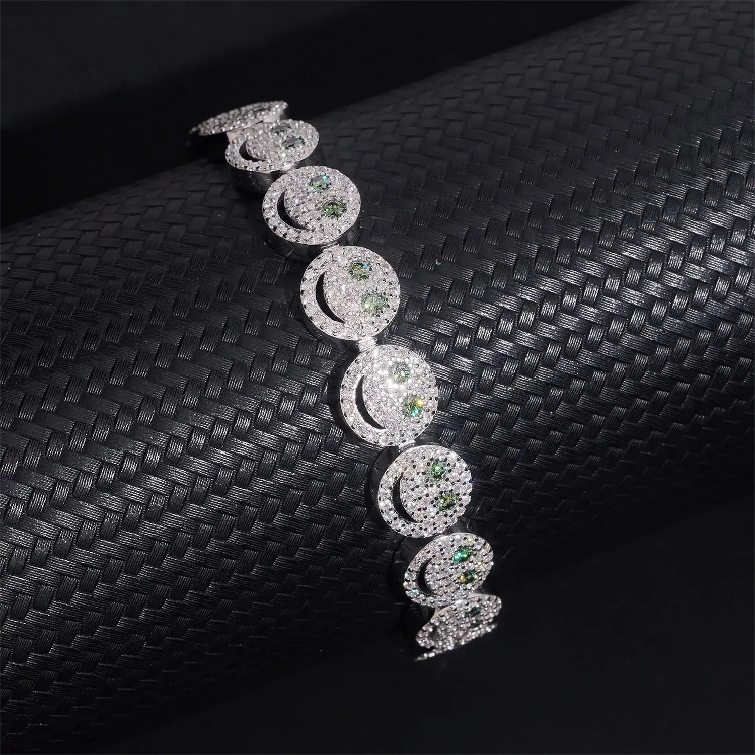 10MM Smiling Face VVS Moissanite Bracelet