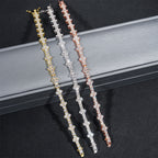 GL Mini Cross S925 Silver VVS Moissanite Tennis Chain
