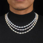 GL Mini Cross S925 Silver VVS Moissanite Tennis Chain