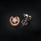 GL  Moon Star Shiny S925 Silver Moissanite Diamond Earrings