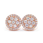 【US 3 Days Delivery】GL 10MM S925 Silver Mico Paved Full Moissanite lced Out  Round Stud Earrings