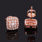 GL 8.2mm Square 925 Silver Moissanite Earrings