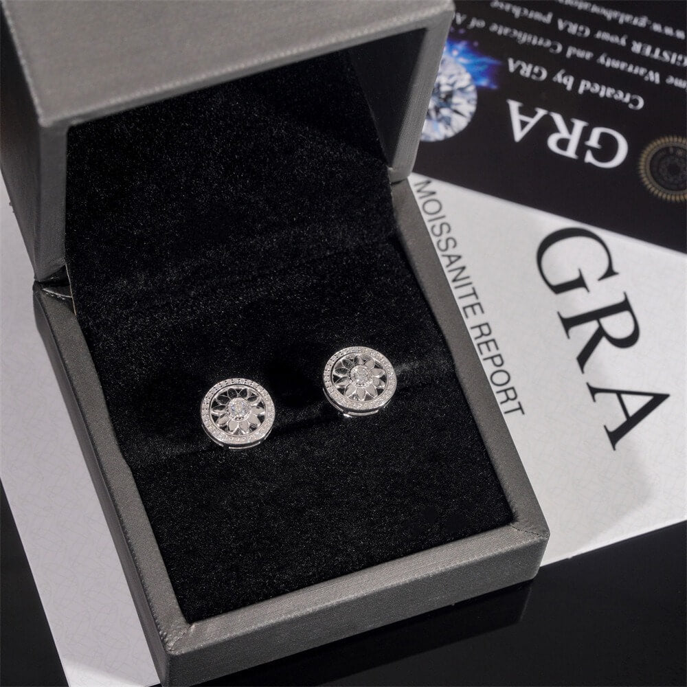 GL VVS Moissanite Diamon Winston  Stud Earrings