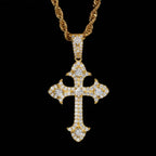 GL Iced Out Cross Princess Cut Moissanite Pendant