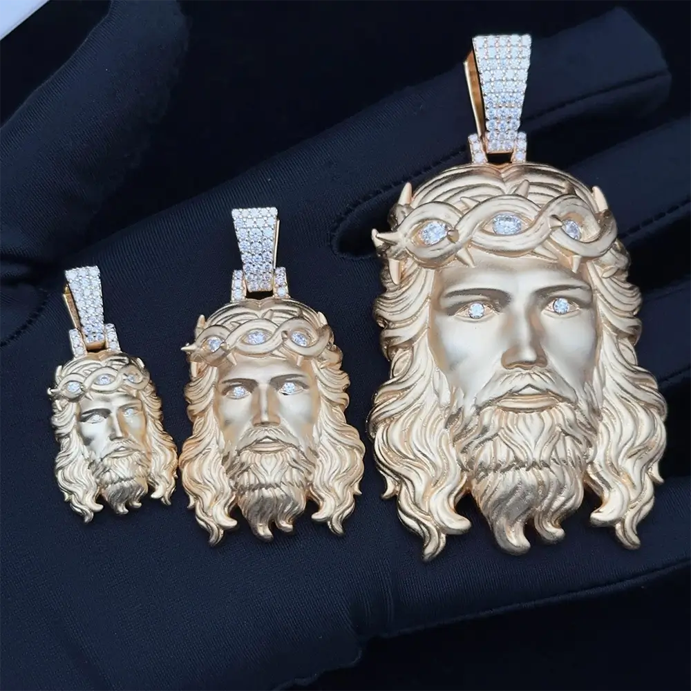 Hiphop VVS Moissanite Jesus Pendant