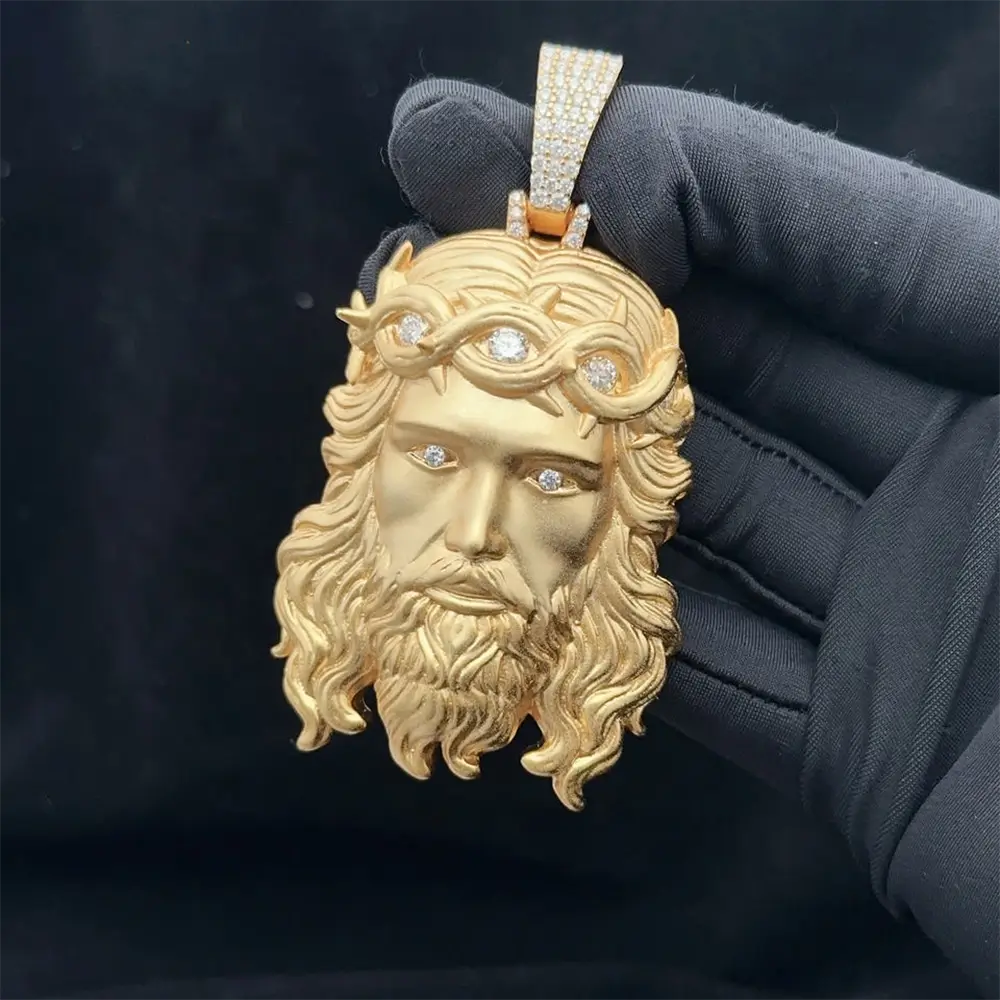 Hiphop VVS Moissanite Jesus Pendant