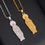 925 Silver Virgin Mary VVS Moissanite Pendant