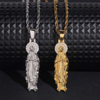 925 Silver Virgin Mary VVS Moissanite Pendant