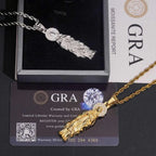 925 Silver Virgin Mary VVS Moissanite Pendant