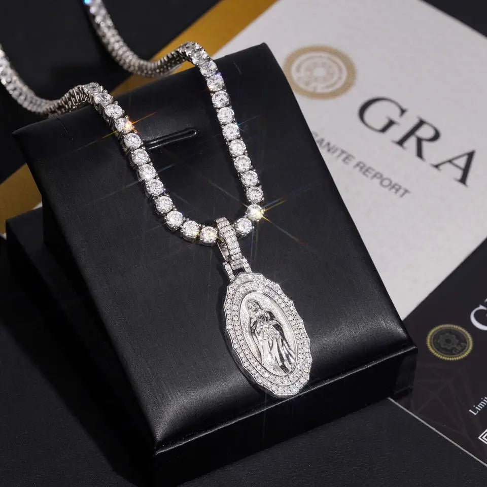 925 Silver VVS Moissanite Santa Maria Pendant