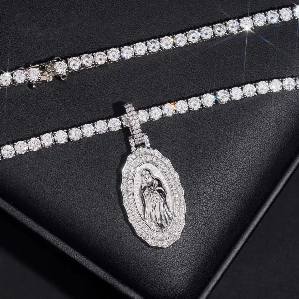 925 Silver VVS Moissanite Santa Maria Pendant