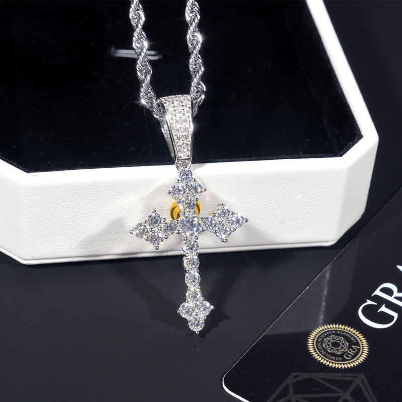GL Iced Out Hip Hop Jewelry Vvs Moissanite Diamond Cross Pendant