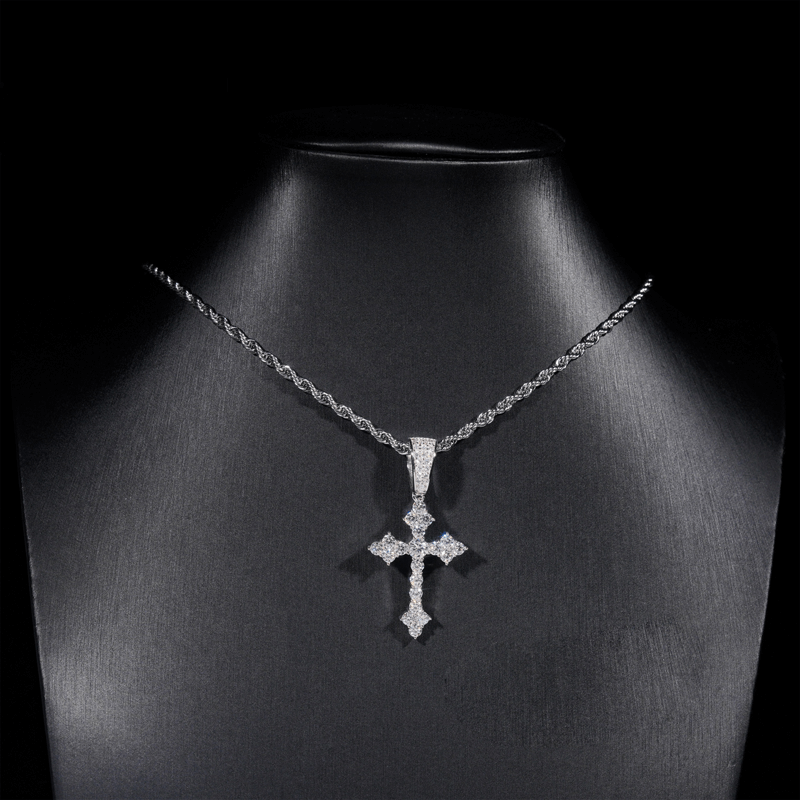 GL Iced Out Hip Hop Jewelry Vvs Moissanite Diamond Cross Pendant