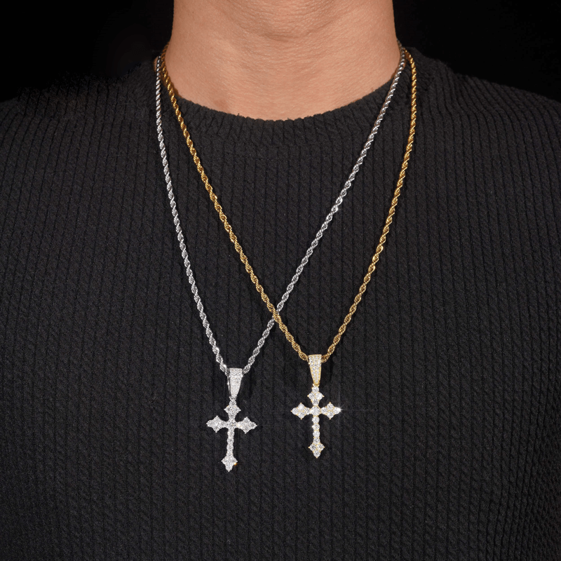 【US 3 Days Delivery】GL Iced Out Hip Hop Jewelry Vvs Moissanite Diamond Cross Pendant Main image