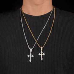 【US 3 Days Delivery】GL Iced Out Hip Hop Jewelry Vvs Moissanite Diamond Cross Pendant