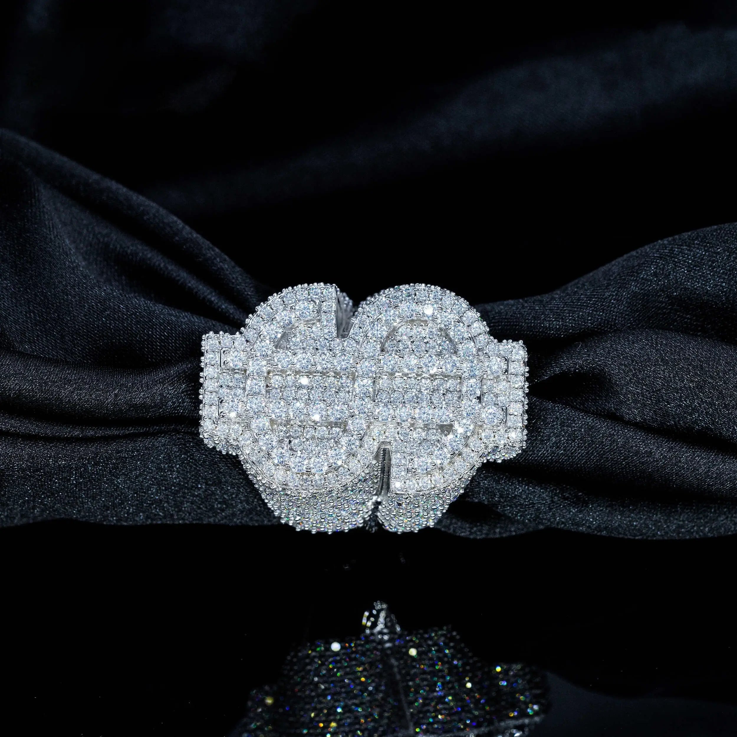 GL Money Sign $ Moissanite Diamond Hip Hop Ring