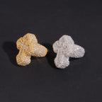 GL Baguette Iced Out VVS Moissanite Cross Ring