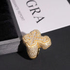 GL Baguette Iced Out VVS Moissanite Cross Ring