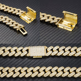 Hip Hop Mens Jewelry Necklace brass Gold CZ Heavy Thick Diamond Miami diamond Cuban Link Chain Iced Out Cuban link chain