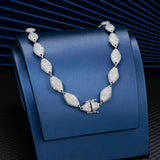 Iced Out Men's Hip Hop Jewelry Custom Design Cuban Chain Moissanite or Zircon Diamond Cuban Link Necklace