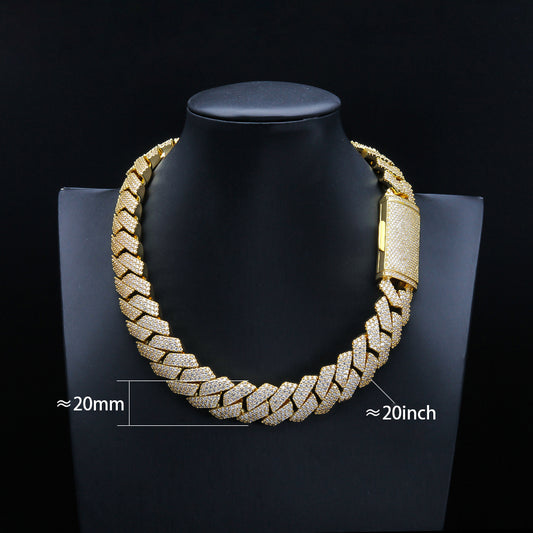 Rows Hip Hop Jewelry Men Luxury Link Chain Choker VVS Moissanite Iced Out Cuban Link Chain Necklace