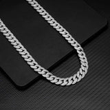 12mm diamond miami men rose 18K gold plated iced out moissanitediamond cuban link chain hip hop jewelry necklace
