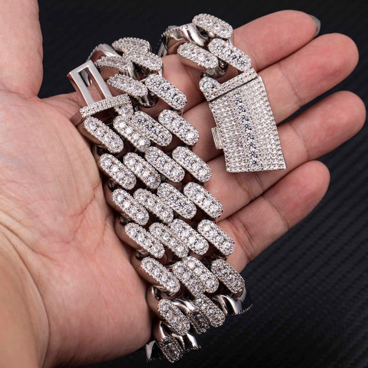 pass diamond tester fashion jewelry necklace sterling silver cuban link chain