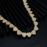 Women necklace fine jewelry fashion silver 925 iced out diamond vvs baguette moissanite hip hop chain