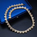 Women necklace fine jewelry fashion silver 925 iced out diamond vvs baguette moissanite hip hop chain