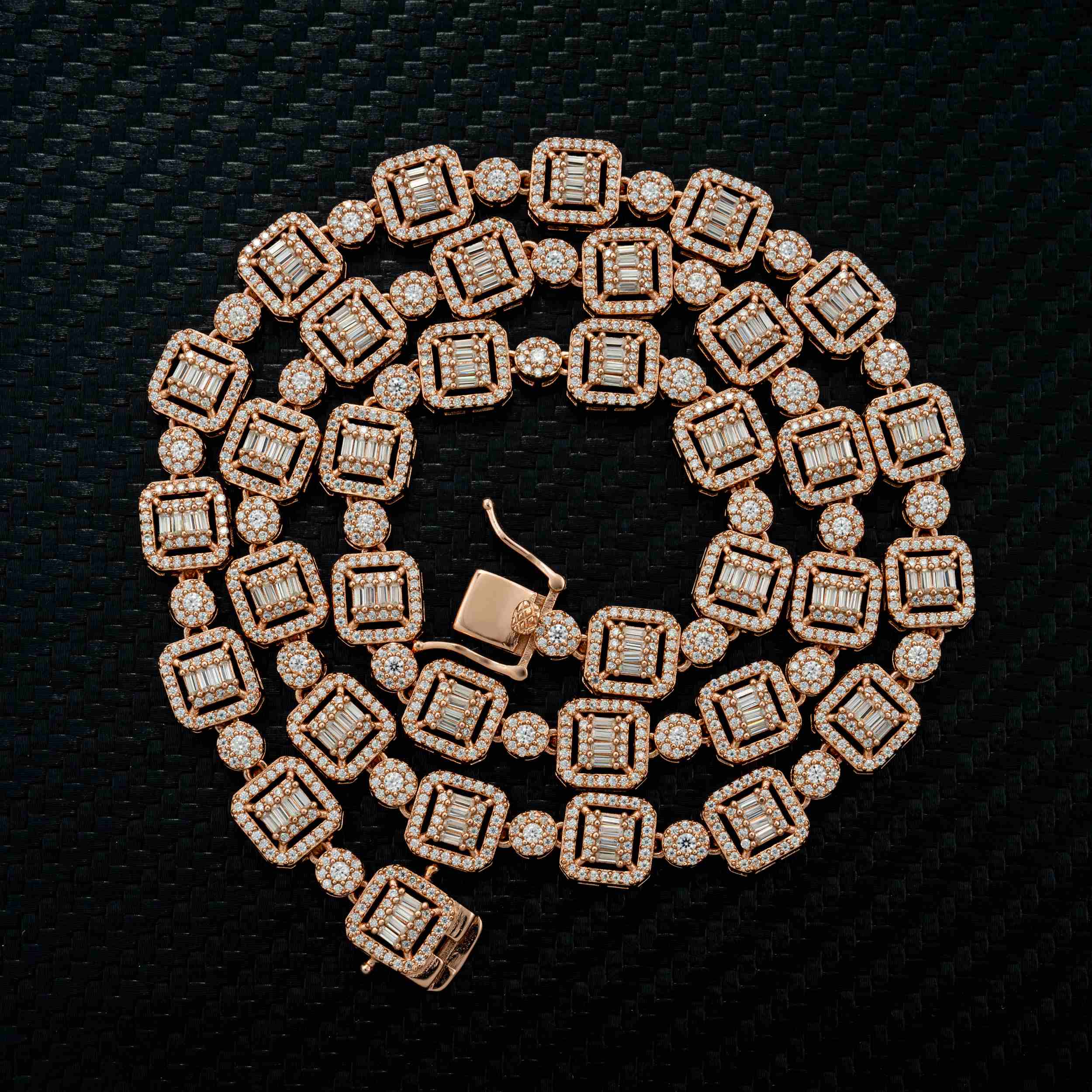 9.5MM S925 Silver Iced Out VVS Moissanite Cuban Link Chain