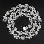 9.5MM S925 Silver Iced Out VVS Moissanite Cuban Link Chain