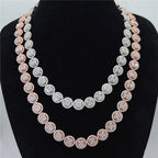 13mm Luxury 925 Silver Iced out VVS Moissanite Cluster Necklace Chain