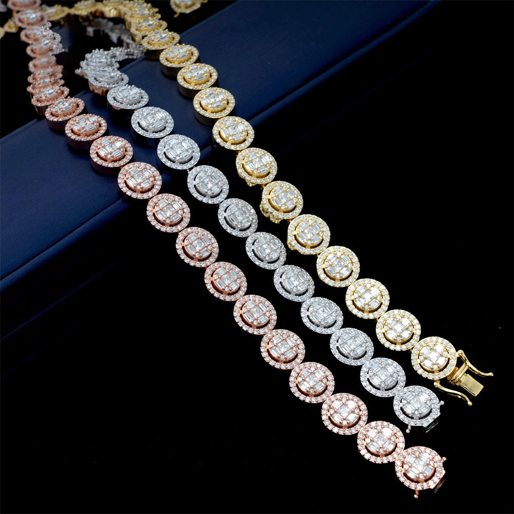 13mm Luxury 925 Silver Iced out VVS Moissanite Cluster Necklace Chain Secondary image