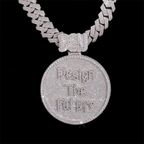 Custom VVS Moissanite special Bail Round Letter Pendant