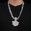 Custom VVS Moissanit Letter Pendant With Round Back